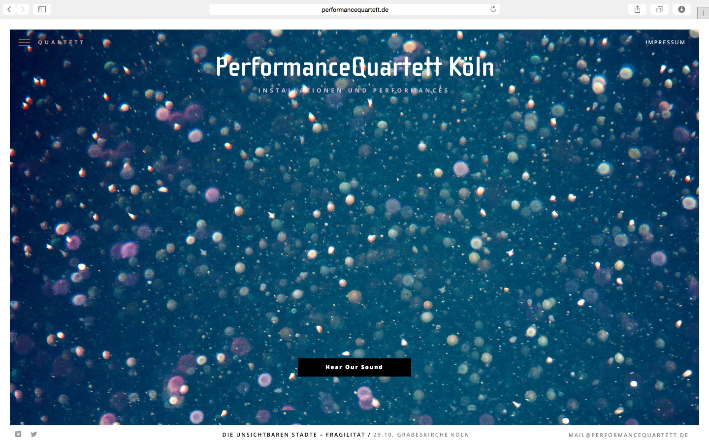 PerformanceQuartett Köln-Website